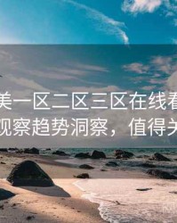 国产欧美一区二区三区在线看深度业界观察趋势洞察，值得关注