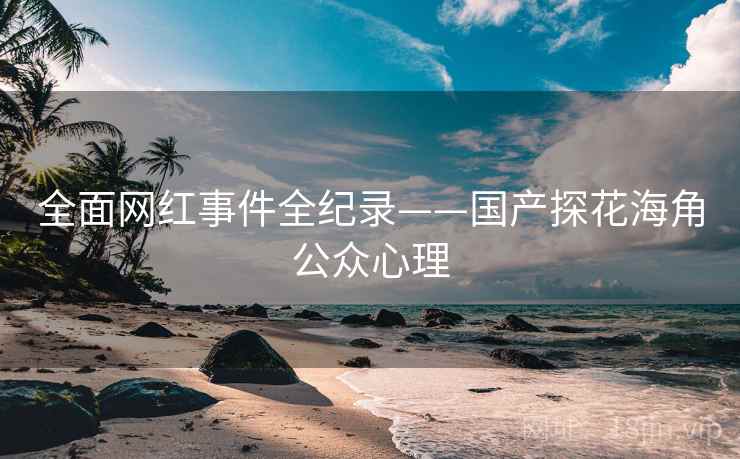 全面网红事件全纪录——国产探花海角公众心理