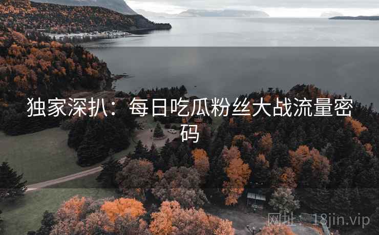独家深扒：每日吃瓜粉丝大战流量密码